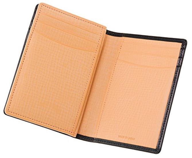 case with flap Shirasagi Leather 8258 [CYPRUS] 12-card (Black)