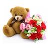 Respect for the Aged Day Gift Flower Teddy Bear Stuffed Toy Flower Arrangement Bouquet Set Present Bear Bouquet