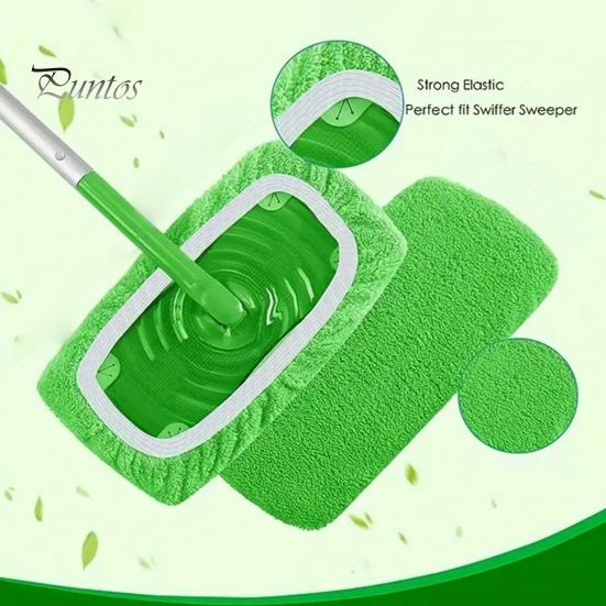 4-teiliges Mopp-Cover für kleine und große Bretter, elastischer Rand, Tiefenreinigung, wiederverwendbare, waschbare Mopp-Pads für Swiffer