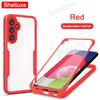 360 Full Body Front+Back Clear Case Shelluxe For Samsung Galaxy A55 A35 A25 A15 A05 A54 A34 A24 A14 Silicone Double Sided Cover