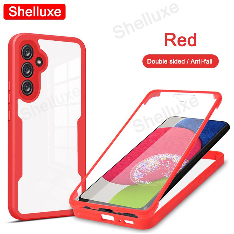 360 Full Body Front+Back Clear Case Shelluxe For Samsung Galaxy A55 A35 A25 A15 A05 A54 A34 A24 A14 Silicone Double Sided Cover