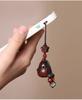 Sandalwood Cartoon Pear Inseparable Couple Mobile Phone Chain, Solid Wood Carving Crafts, Cute Pear Bag Decoration Pendant