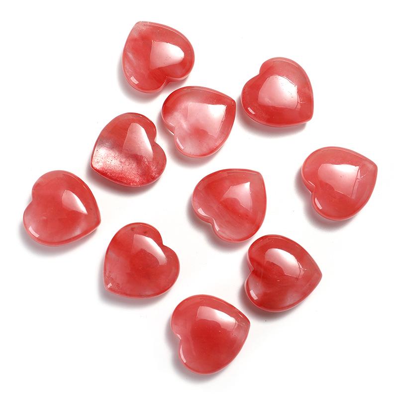 2cm Natural Rose Quartz Heart Crystal Gemstone