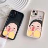 Amazon hot-selling iphone17 mobile phone case pouty funny 14 matte silicone case apple 16promax soft case