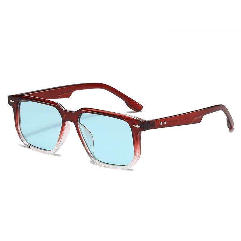 New Fashion Square Women Luxury Sunglasses Retro Rivets Men Candy Color Shades UV400 Sun Glasses