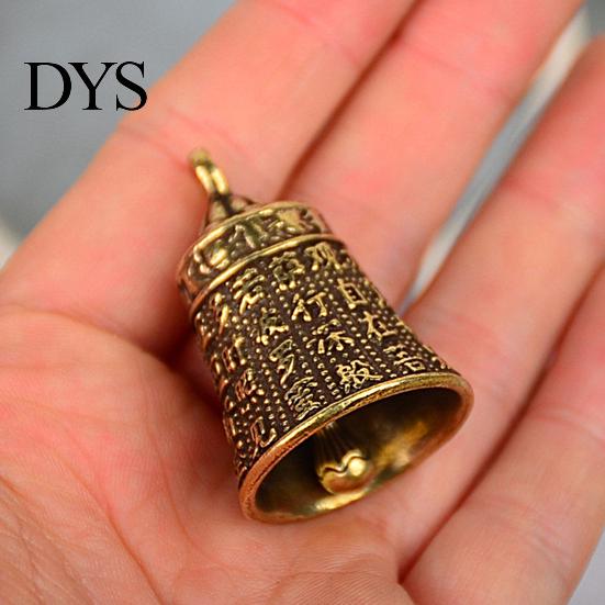 Brass Pendant Old Bronze Bell Finely Build Decorative Compact Decorate Gourd Non-deforming Antique for Living Room Ornament