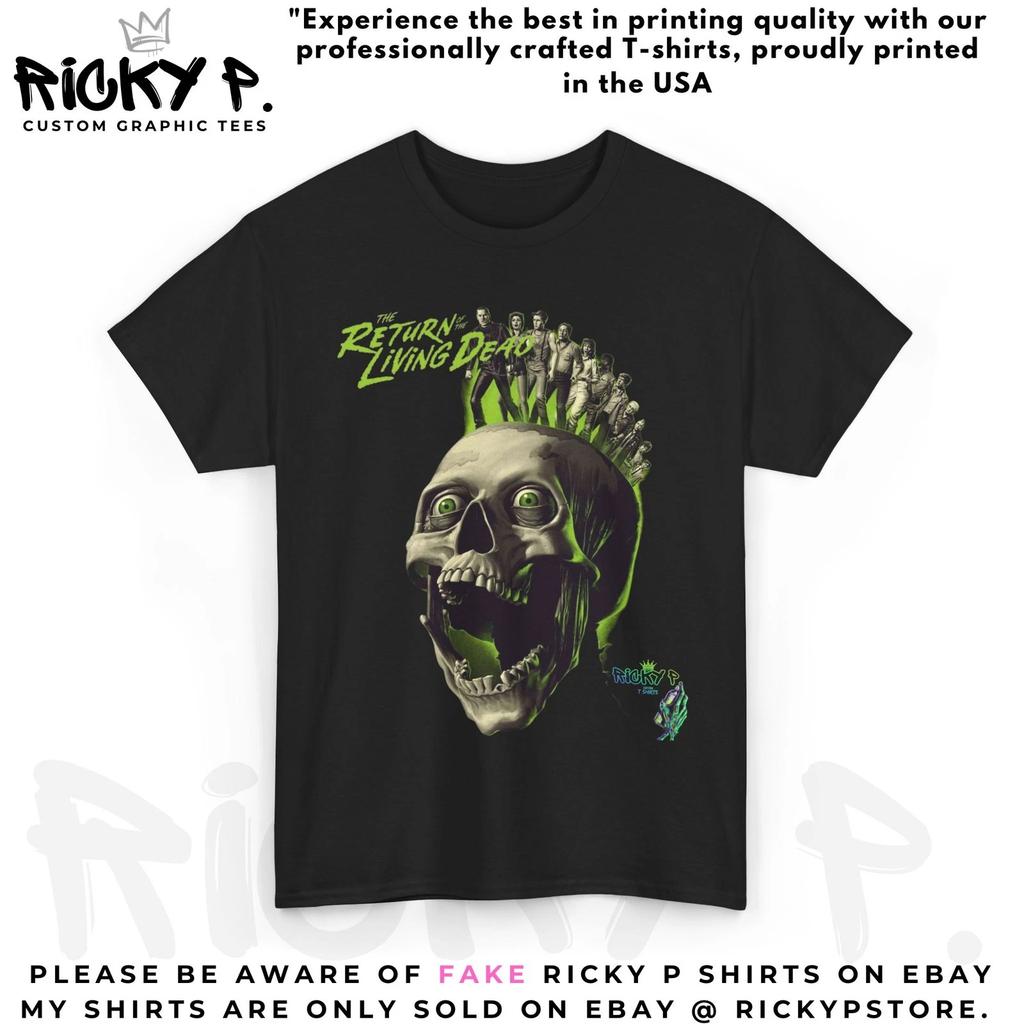 Ricky P The Return of the Living Dead 1985 100% Cotton T-shirt Mens Tees Top Unisex Heavy Cotton Tee
