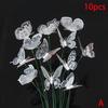 New 10/30pcs 3D Black White Faux Butterfly Garden Stake Flower Vase Decoration Outdoor Garden Patio Decoration Party Decoration