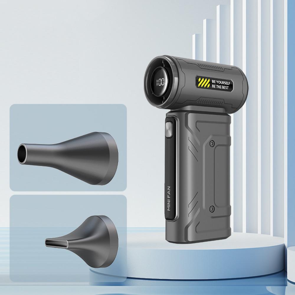 LED Display Mini Turbo Jet Fan High Speed Turbo Violent Fan Electric Air Duster  Pet Blow Drying