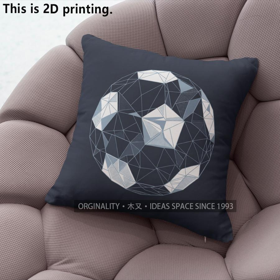 Geometric Soccer Sport Throw Pillow Covers Pattern Cushion Cover Suitable For Sofa Bedroom Car Pillow Cover