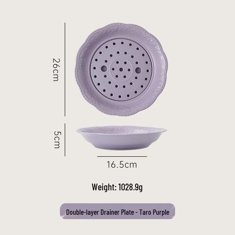 

Nordic Ceramic Double-Layer Dumpling Draining Plate