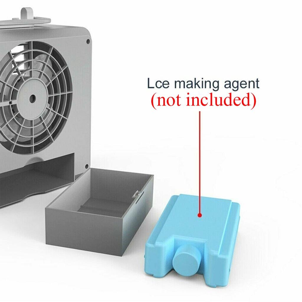 Mini Portable Air Conditioner Air Cooler Fan USB Home Bedroom Office Personal Space Desktop Air Cooling Fan with Phone Holder