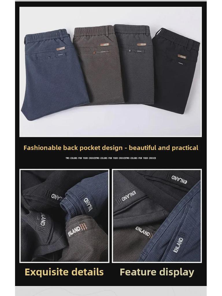 Men's Slim Fit Elastic Business Casual Pants – Autumn/Winter Bestseller