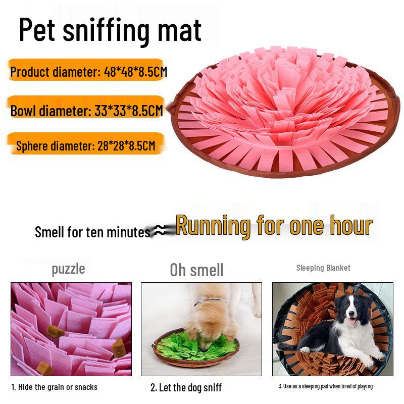 Pet Snuffle Mat: Felt Slow Feeder & Foraging Puzzle for Dogs - Anti-Choke, Boredom Relief, IQ Training Blanket