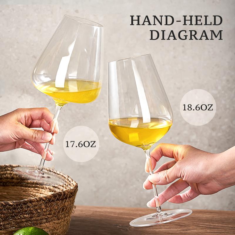 2PCS Ultra-thin Tasting And  Appreciation Goblets Collection Level Handmade Red Wine Glass Crystal Burgundy Bordeaux Goblet Art