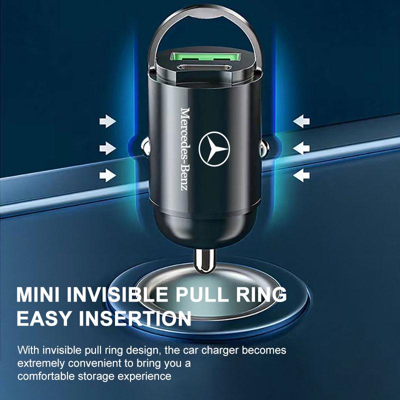 200W Mini Dual Ports USB Car Charger Lighter Fast Charging For Mercedes-Benz AMG C500 C200 C300 A B C E GLA CLA GLK GL ML GLE W204 W205 W203 W211 W212
