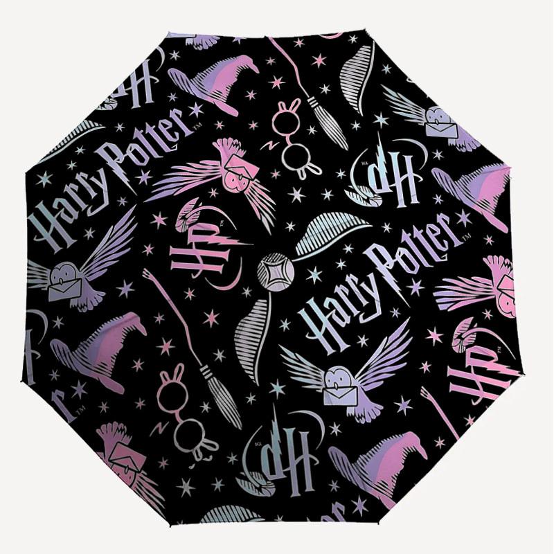 1PC Harry Potter Broomstick Umbrella-8-Rib Reinforced, Automatic Open, Lightweight & Durable, Cute Fashion Accessory for Outdoor, D2677