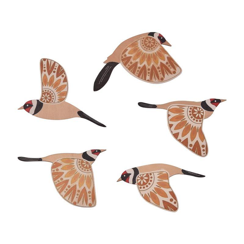 

Good-5Pcs Wooden Bird Wall Art Wood Flying Birds Wall Decor Rustic Folk Art Wall Decor For Gift Bird Lover Living Room жёлтый