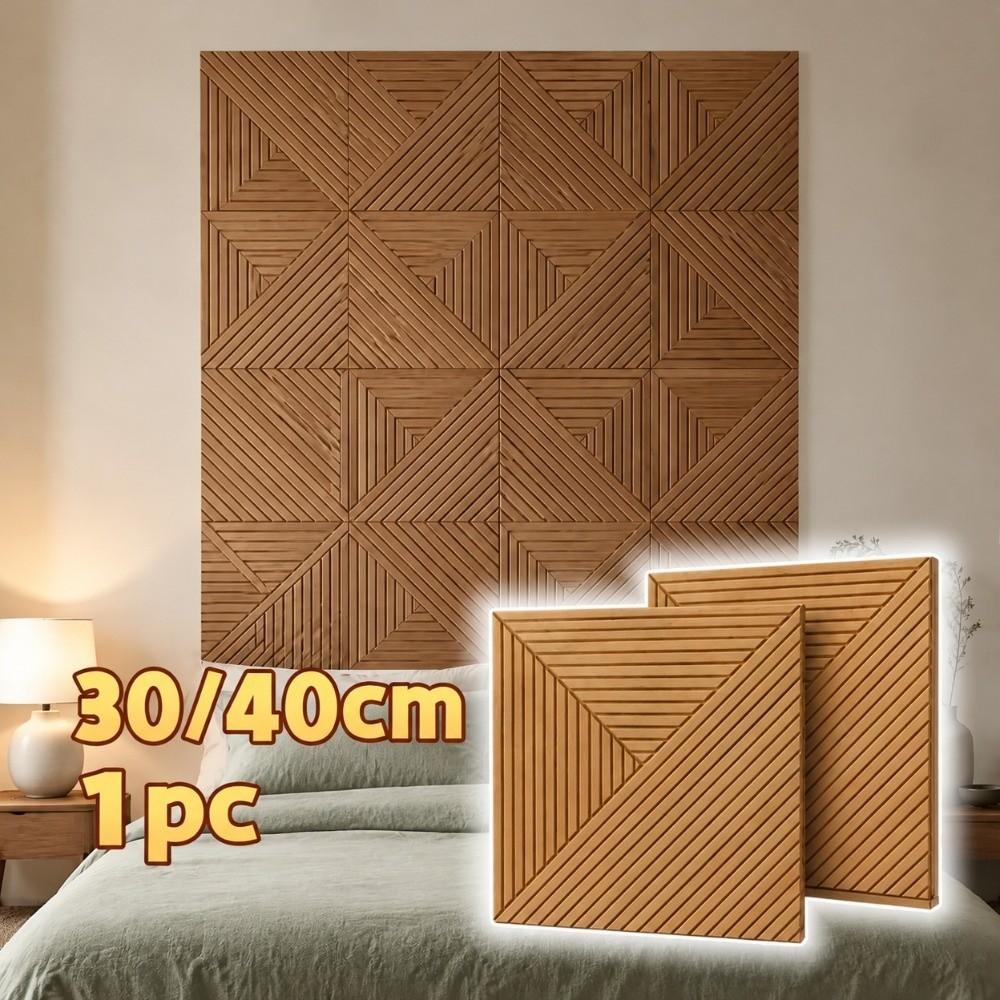 Slatted Soundproof Wall Panel Wood Grain Wall Sticker New 3D Wall Panel Home Office
