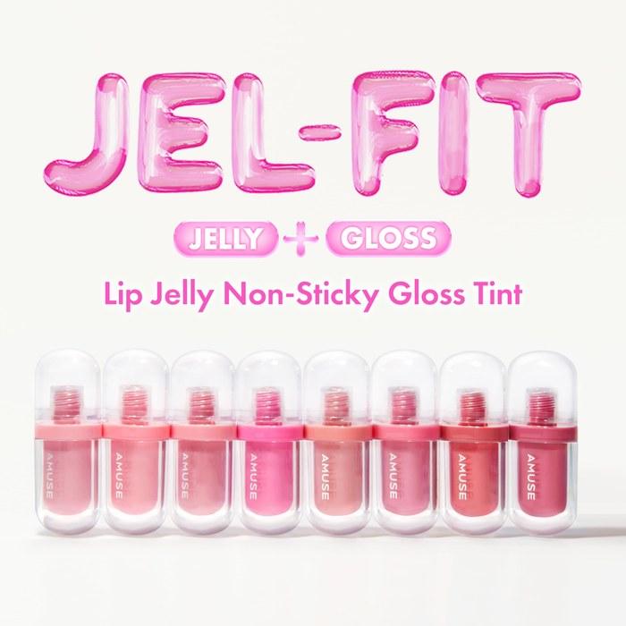 AMUSE Gel Fit Tint #03 Nudy Pink (18 Colors) - Lip Tint, Long-Lasting, Moisturizing, Vegan Korean Cosmetics, 1 Count