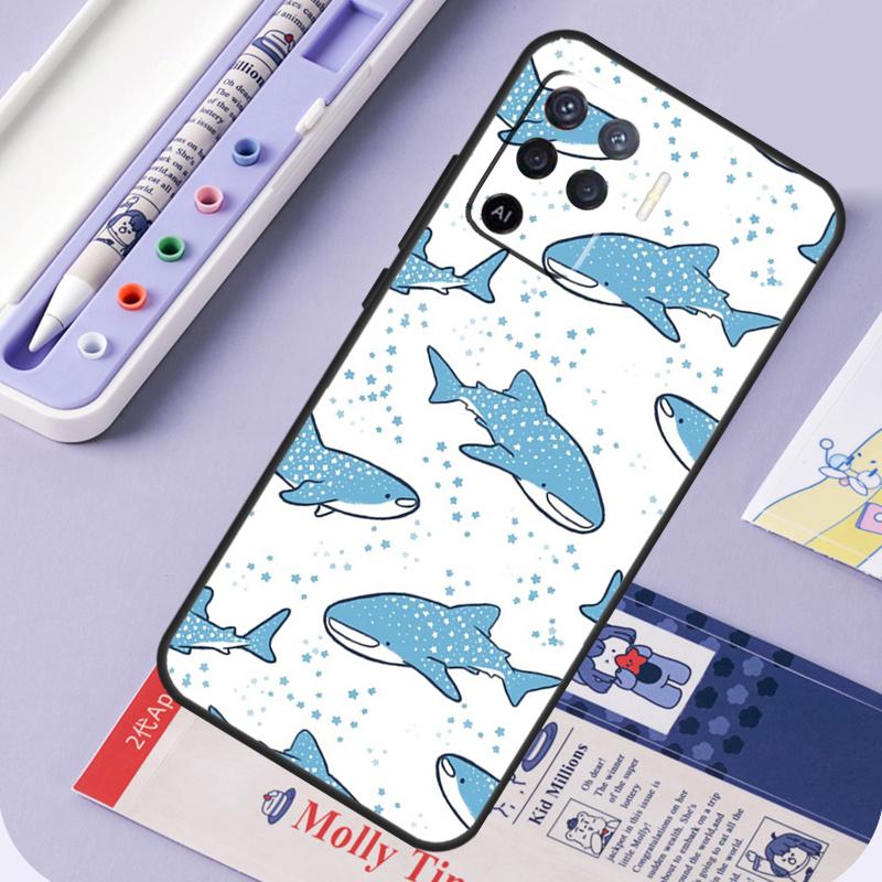 whale sharks For Oppo A60 A80 A40 A94 A74 A54 A15 A18 A38 A58 A78 A98 A16 A76 A96 A57 A17 A77 A5 Pro Case