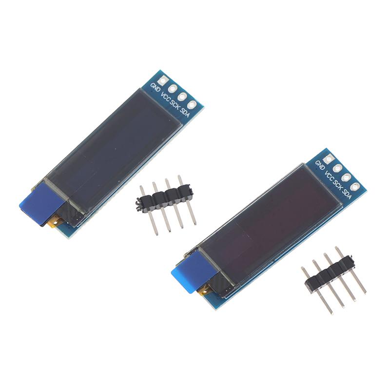 0,91 Zoll OLED-Modul Weiß/Blau/Gelb OLED 128x32 OLED LCD LED-Anzeigemodul 0,91" 4-Pin Monochrom I2C Kommunikation