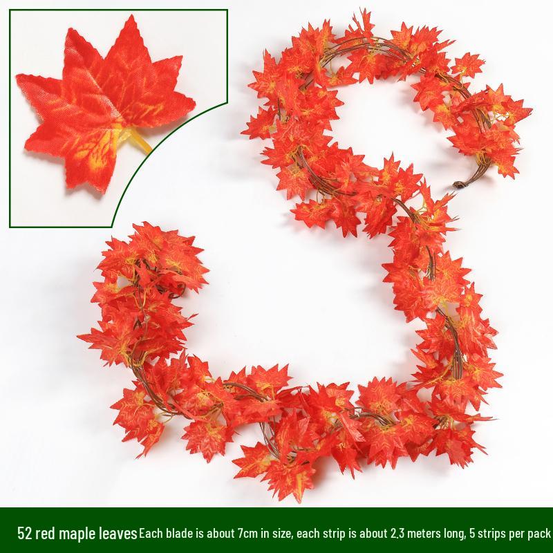 Green Leaf Rattan Grape Decorative Artificial Vine for Balcony & AC Pipe Cover