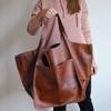Retro European & American Soft Leather Large-Capacity Women's Tote Bag