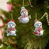 5pcs/set Cartoon Christmas Tree Pendants Acrylic Xmas Rearview Mirrors Pendant  Holiday Party