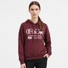 Shop Unisex Korean Loose Fit Hooded Sweatshirt Burgundy Oda Wsh260085