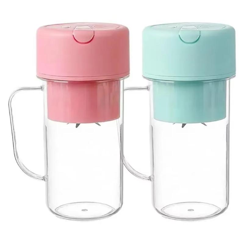 Portable USB Rechargeable Electric Juicer 420ml Ideal for Travel Smoothie Cups with Straw Feature