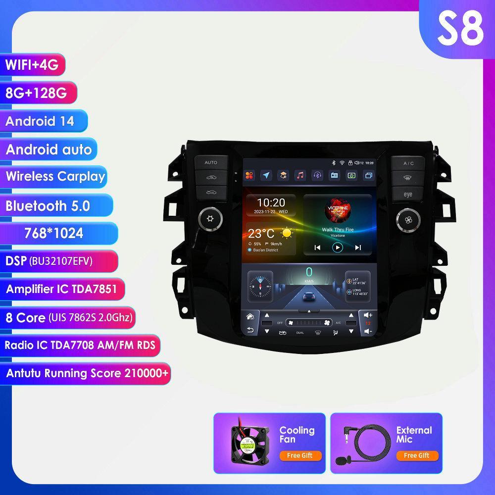 9.7" Android Vertical Screen Car Navigation with Backup Camera for 16-22 Nissan Navara