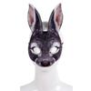 Painted Rabbit Mask Half Face Cosplay Costumes Unisex Props Animal Party Masquerade Halloween Accessories