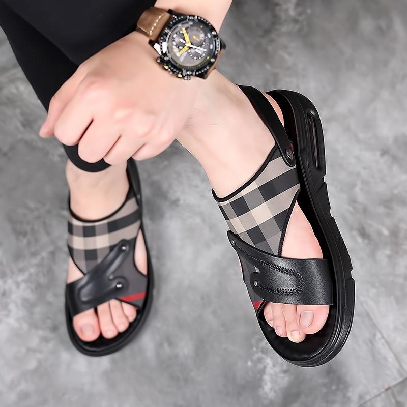 Flat Slippers Man New Summer Air Cushion Sports Slides Men Non-slip Soft Bottom Outdoor Beach Men Sandals