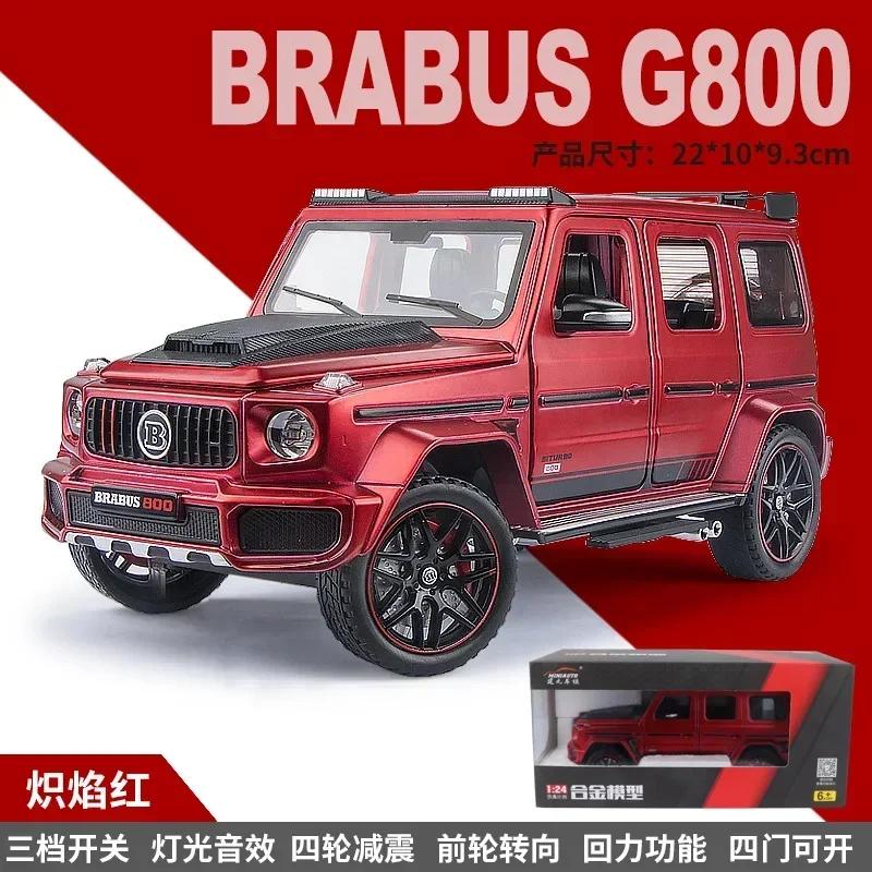 1:24 Mercedes Benz BRABUS G800 Hochsimulations-Diecast-Metalllegierungs-Modellauto Aufzieh-Sammlung Kinder Modische Ornamente