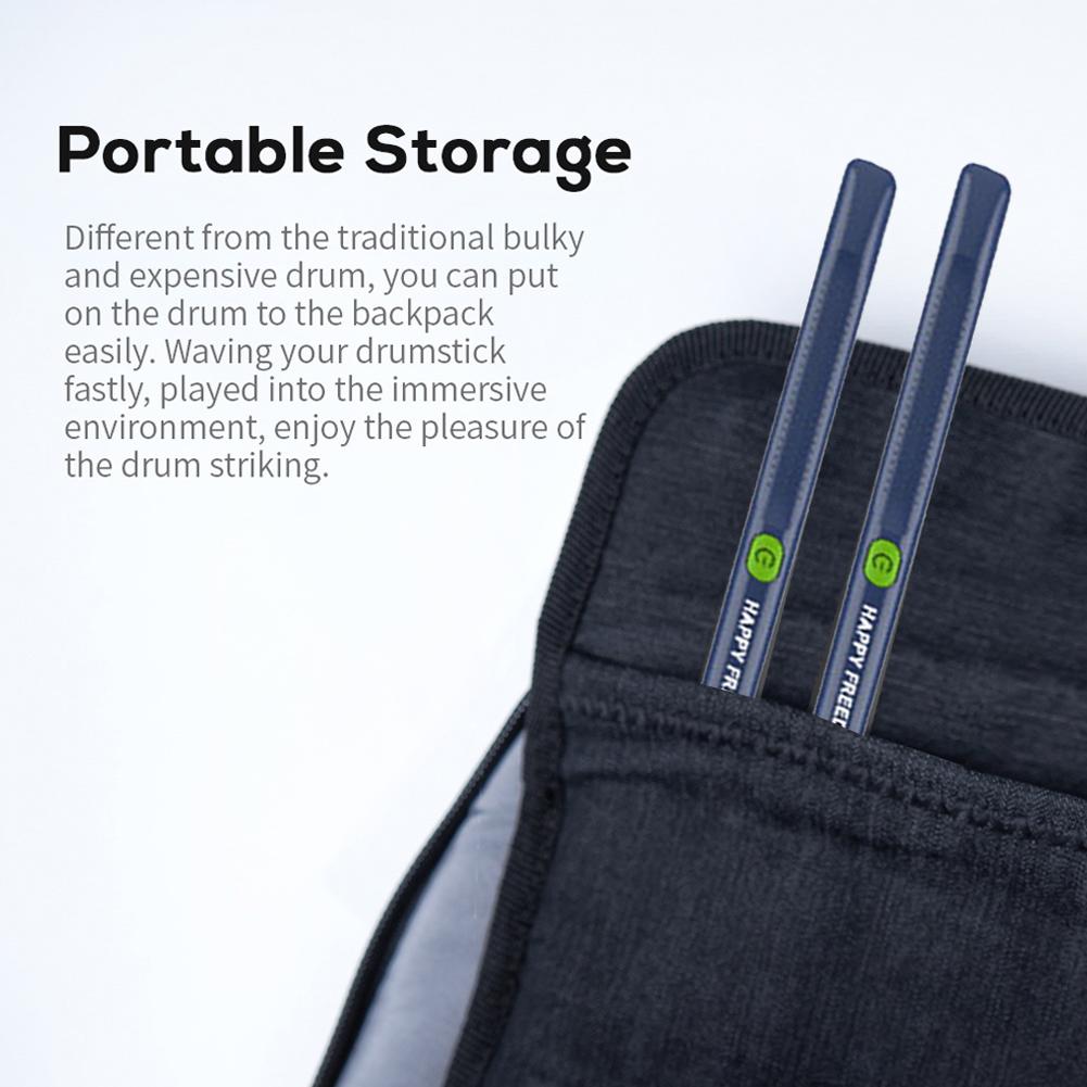 Air Drum with Drumsticks Sets Portable Electronic Virtual Air Drum Drumsticks Professional for Beginners New Children Adults