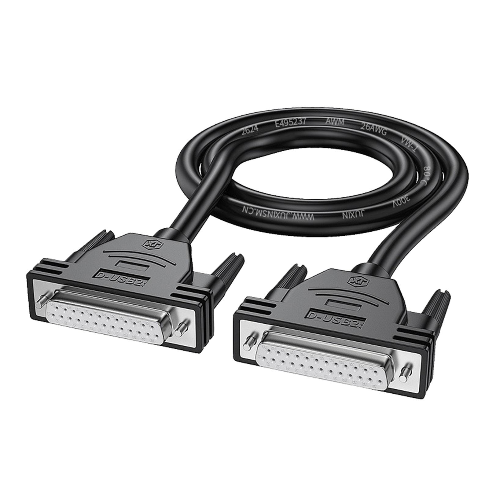 

26AWG DB25 Serial Extension Cable, 25Pin D-SUB DB25 Serial Data Wire Male Female Connectors Cord Line 50cm-10m