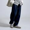 LAB12 One-Pleat String Wide Sweatpants (Navy)