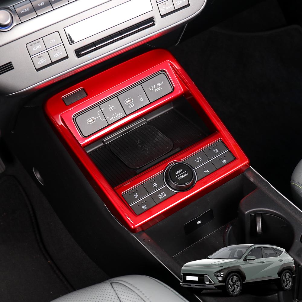 Wood Grain Center Console Gear Shift Panel Cover Trim For Hyundai Kona 2024 2025 Interior Accessories LHDGood product