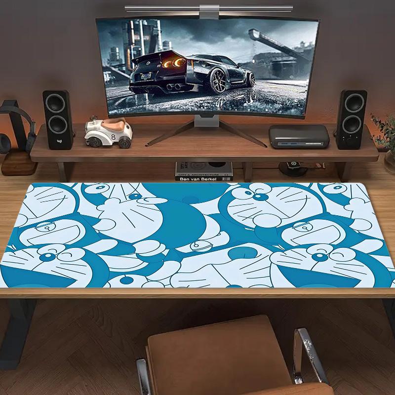 Doraemon Print Cushion Non-slip Laptop Tablet Big Mousepad XXL Mat Mini PC Playmat With Lock edge