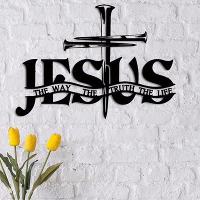 Jesus Cross Wall Decor Art Artistic Easy To Hang Inspirational The Way for Living