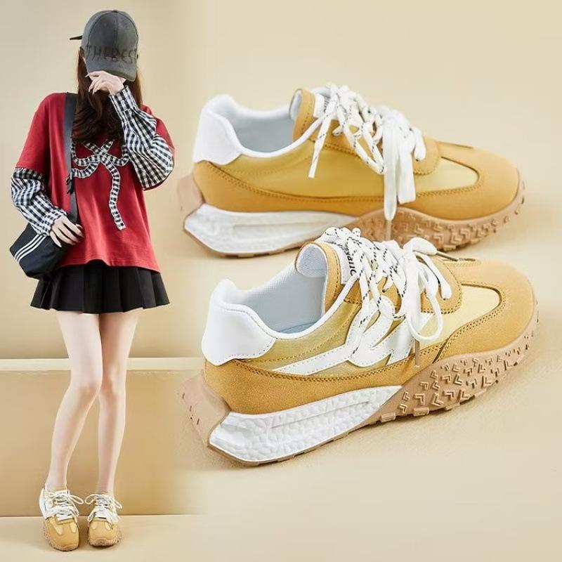 

Dexun shoes women s retro 2025 spring new sports shoes lightweight versatile chic niche Forrest Gump shoes 40 оранжевый