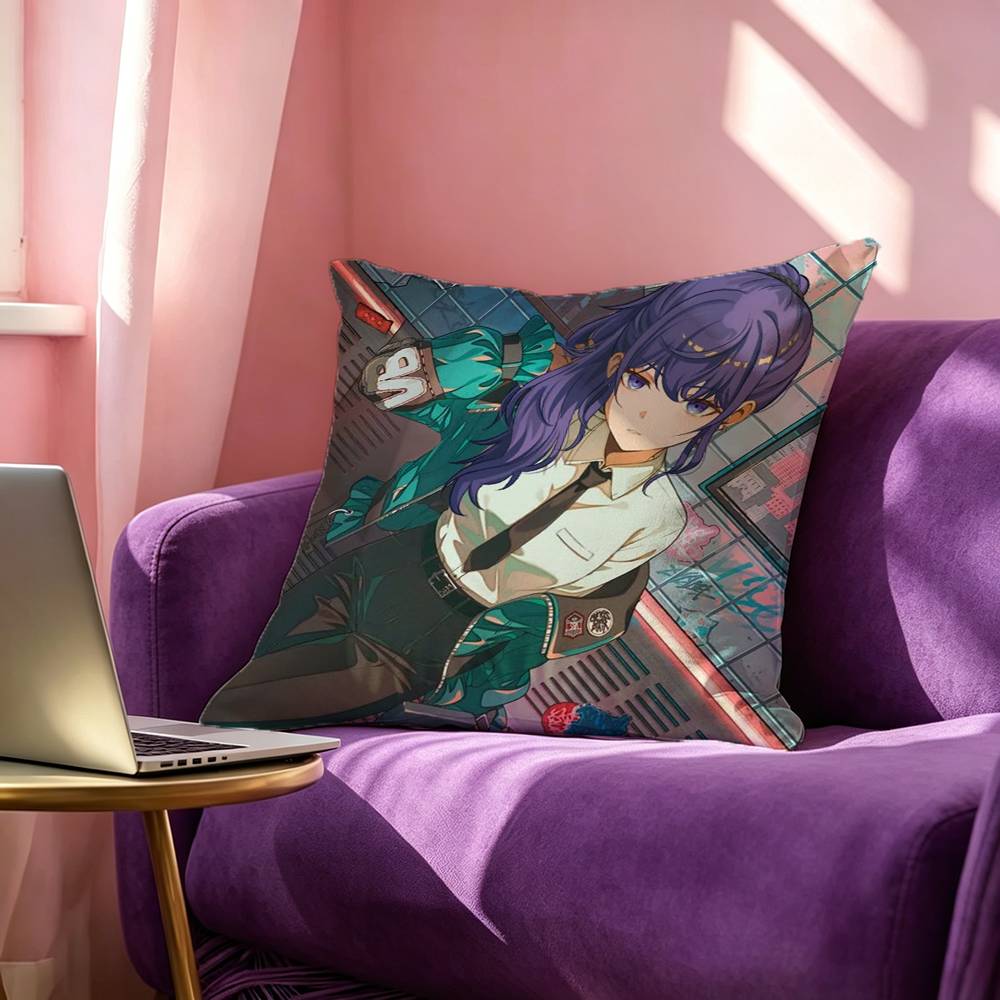 Anime Cartoon Game PProject SSekai Asahina Mafuyu Pillow Case Square DoubleSided Sofa Cushion Cover Bedroom Bedside Pillow