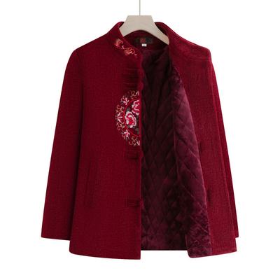 Grandma Winter Velvet Thickened Imitation Coat In The Elderly Winter Coat