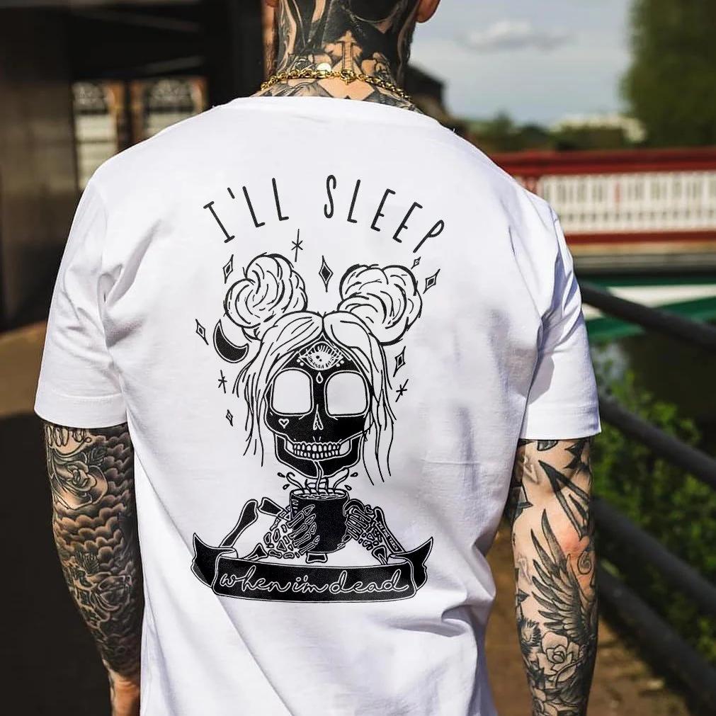 Creative Punk Skulls Men Tshirts Summer Hip-hop Gothic Short-sleev Tops Fashion Heavy Metal Rock Clothes Ropa Hombre Camisetas