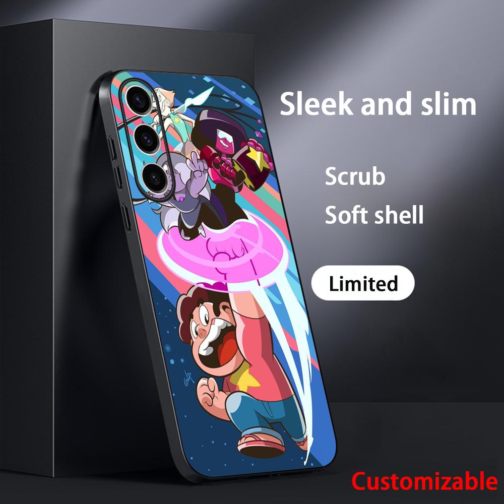 Steven classic cartoon cute universe design Phone Case For Samsung Galaxy S26 S25 S24 S23 S22 S21 Plus Ultra Note20 Soft Black