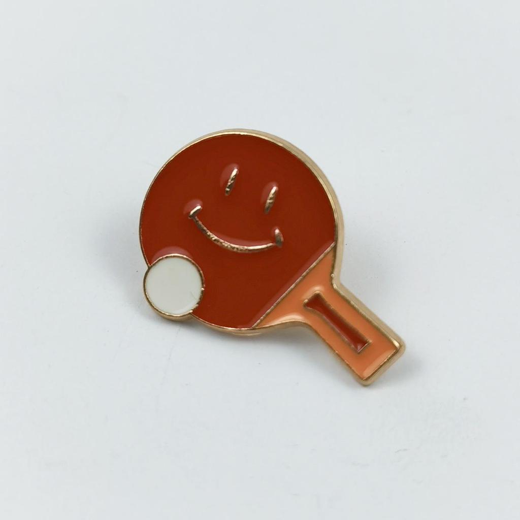 Sports Ball Alloy Brooch: Football, Basketball, Badminton Pin Badge
