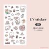 Korean Cute Cartoon Fox Rabbit Stickers for DIY Phone Case Decoration