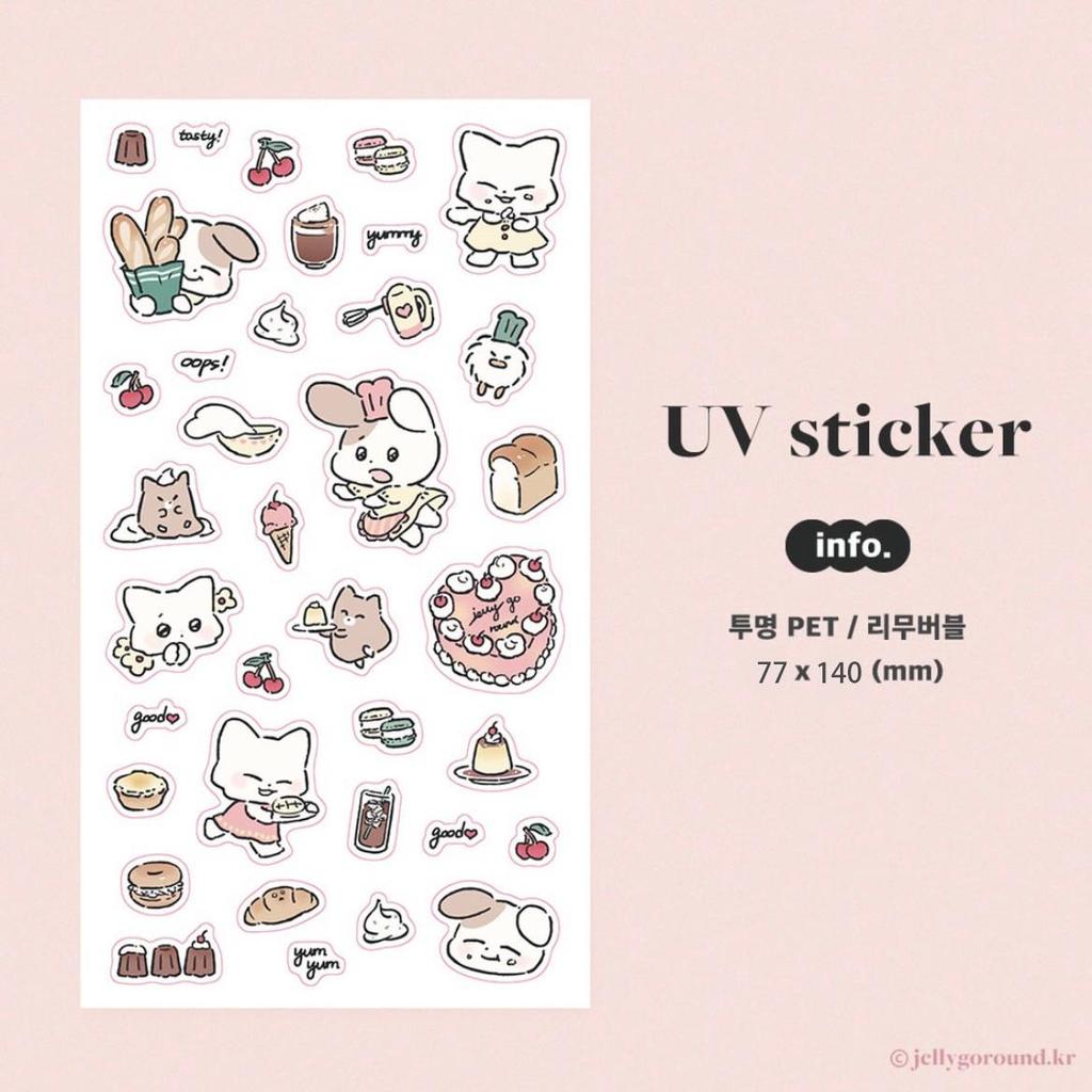 Korean Cute Cartoon Fox Rabbit Stickers for DIY Phone Case Decoration