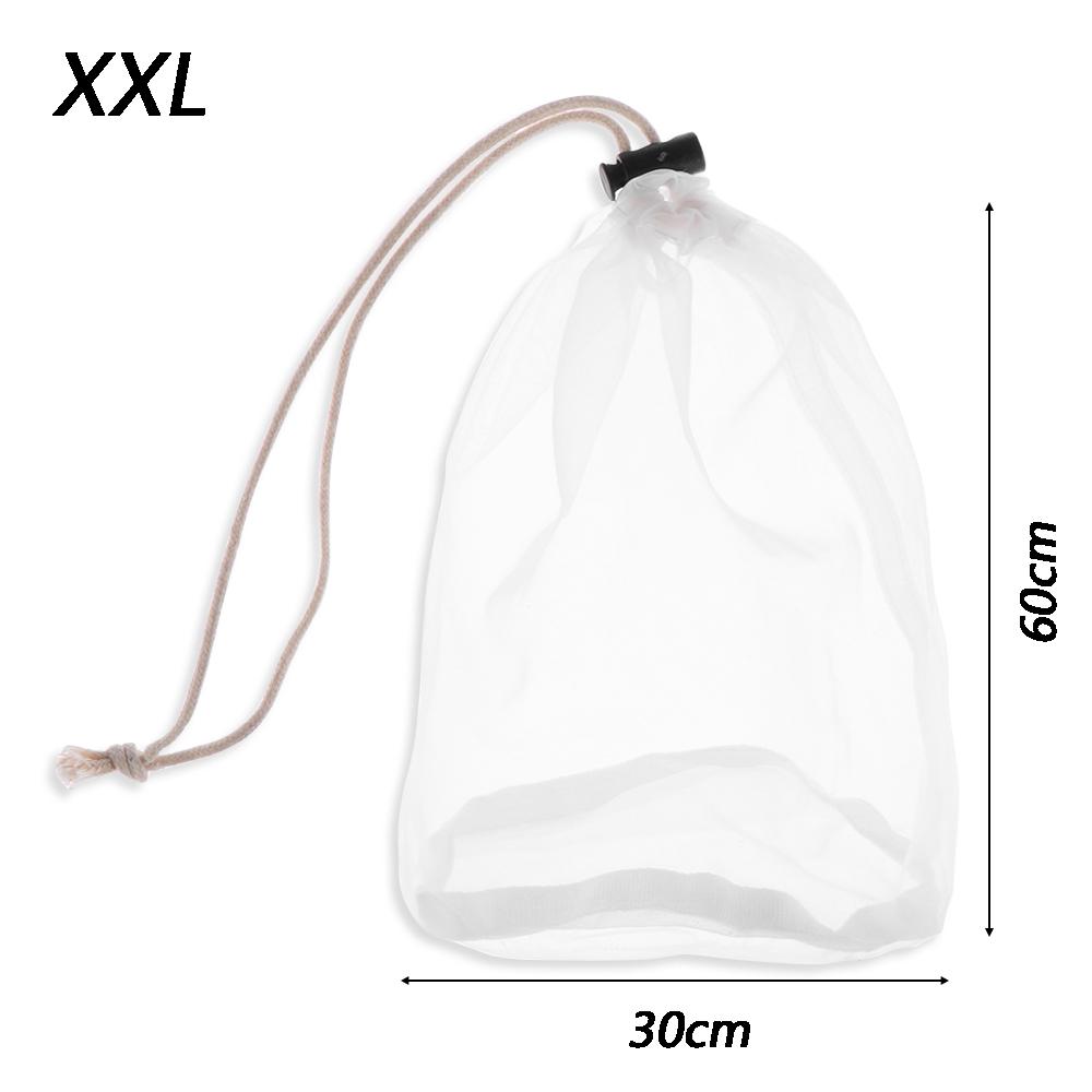 Durable Nylon Mesh Drawstring Bag Multi Purpose Storage Pouch Stuff Sack Home Laundry Bag Outdoor Travel Activity Carrier Pouch